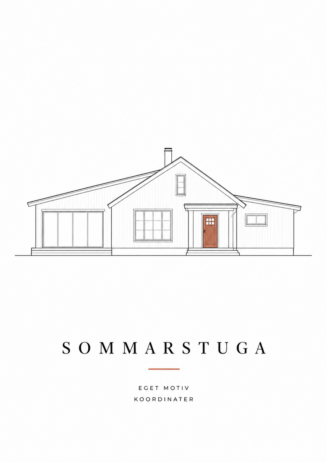 Custom print av sommarstuga